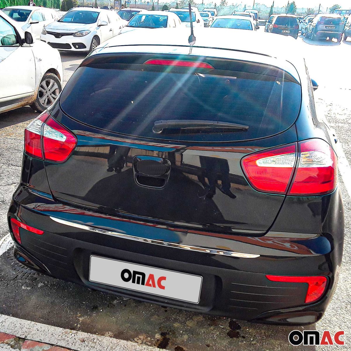 Kia Rio Tailgate Trim - Omac - S.Steel - Gloss Silver - 2018-2023
